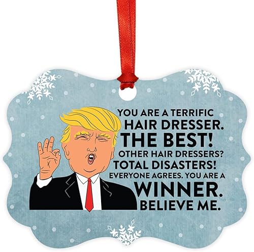 Miniatura 69 de Andaz Press Presidente Donald Trump Fancy Frame Recuerdo Adorno de Navidad, Regalo de broma de Técnico de Farmacia, 1 paquete, divertidas ideas
