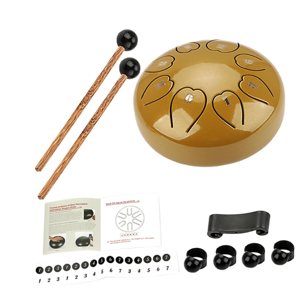 Didiseaon Instrumento de Lengüeta Etéreo de Percusión para Principiantes Portátil para Amantes la Música de Mano de Material Resistente para Escenarios de Entretenimiento
