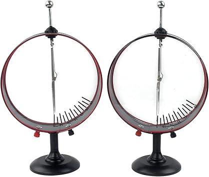 Physics Experiment,Pointer Electroscope - Physical Pointer Test Model - Electrometer Electroscope is Used in Middle and High School Physics and Electricity Experiment Equipment 2 PCS