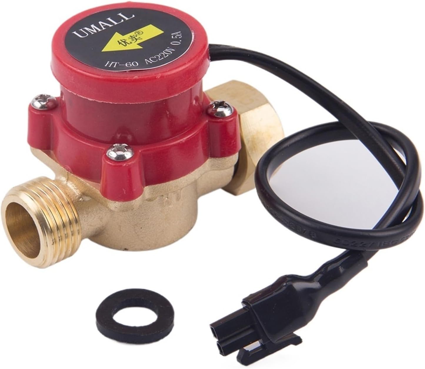 60W Flow Sensor Switch Booster Solar Heater Brass Magnetic Pressure Automatic Control Valve Water Pump Spare Parts(HT-120 32MM-26MM)