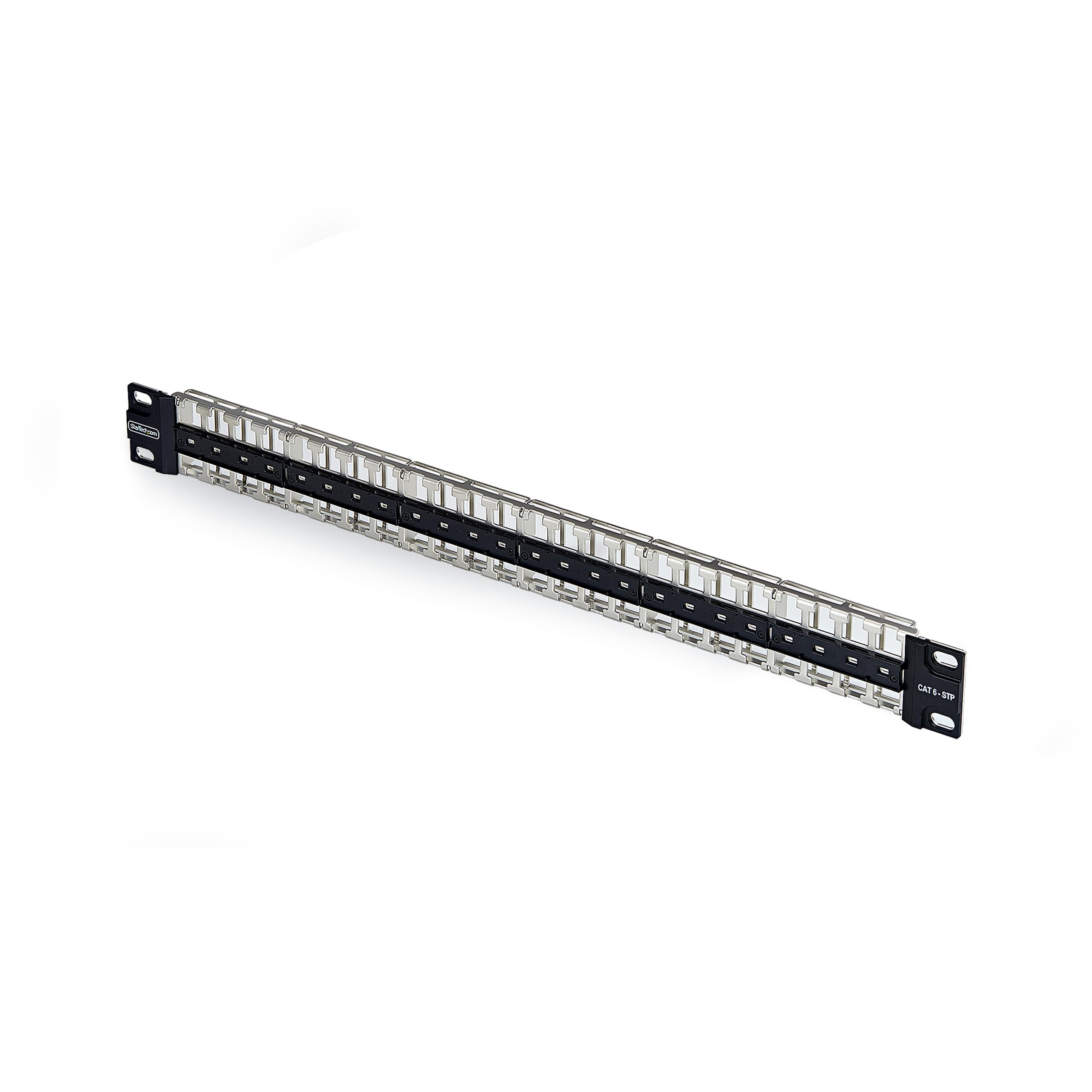StarTech Patch Panel Vuoto Keystone STP 48 Porte 1U (C6PANELSTP481U) | Per Connettori Keystone RJ45 Cat6, Montaggio in Armadio Rack 19 Pollici, Schermato