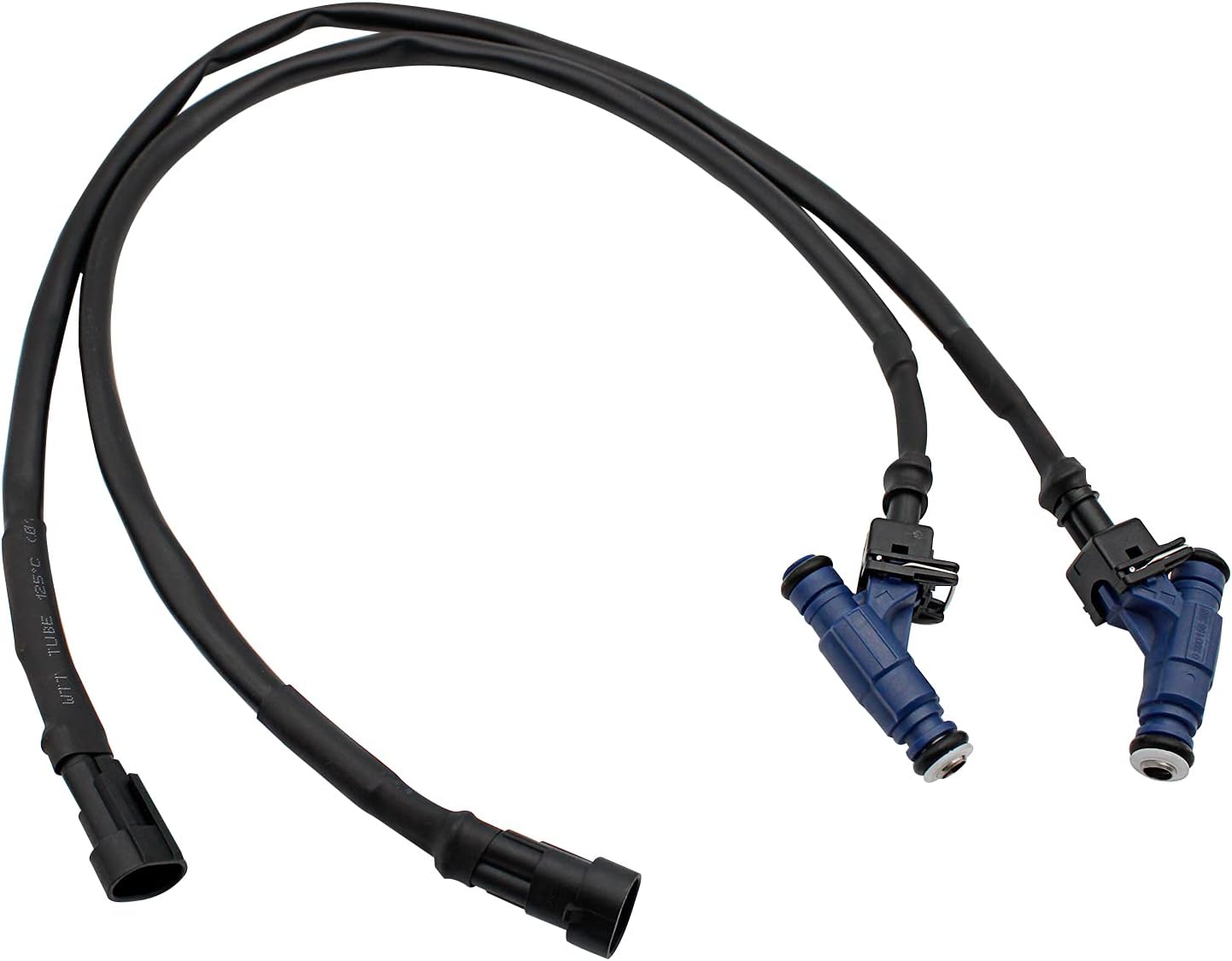 2 Pcs Fuel Injector with Pigtail Harness 1202863 1253558 Fits for Polaris Ranger/RZR/Sportsman 700 800 EFI 2005-2014, 25 Inches Metal and Composite Plastic Fuel Injectors Connector