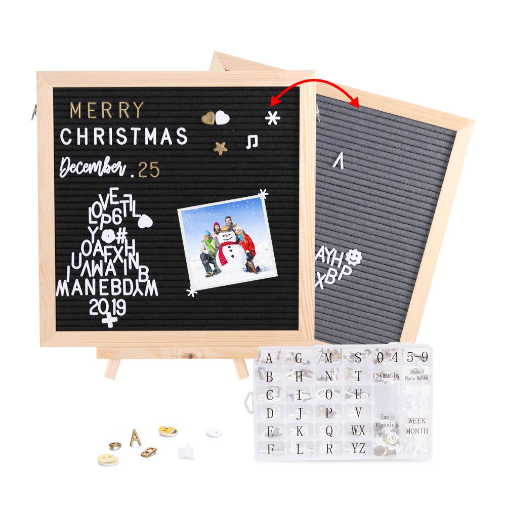 Buy Felt Letter Board 12x12 Double Sided Letterboards with 575 PRE