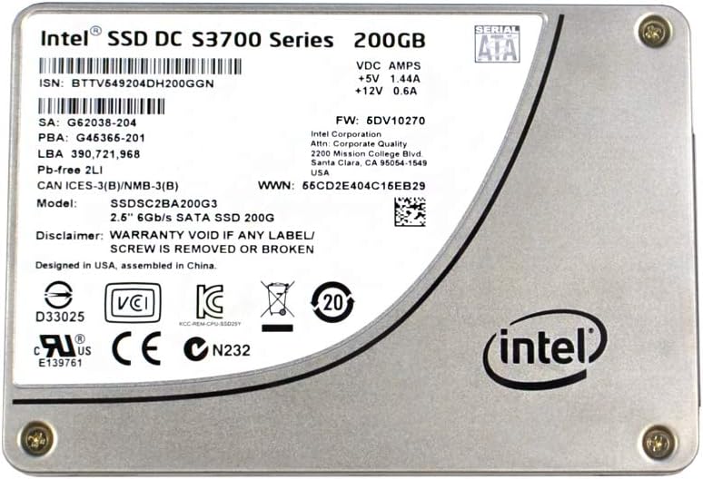 Intel SSD DC S3700 Series 200GB Solid State Drive