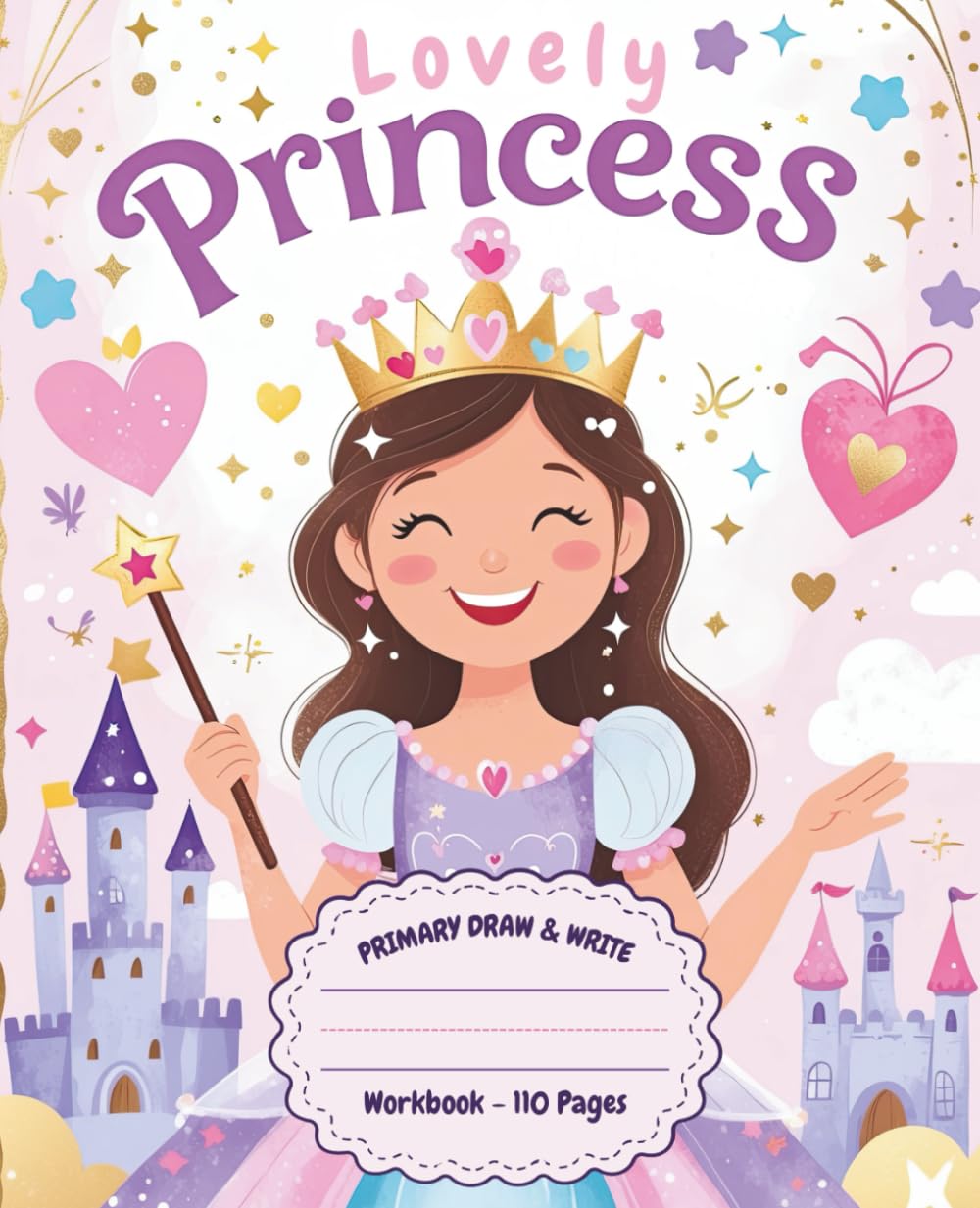 Lovely Princess: Primary Draw & Write Workbook for Preschool & Kindergarten