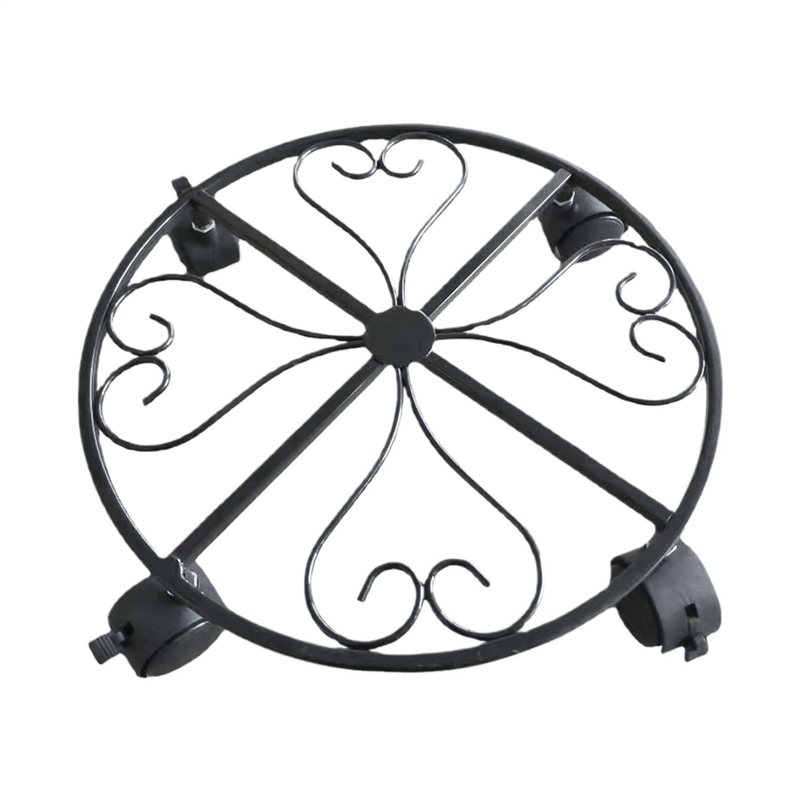Chariot de support pour pot de fleurs avec roues pour terrasse et intérieur