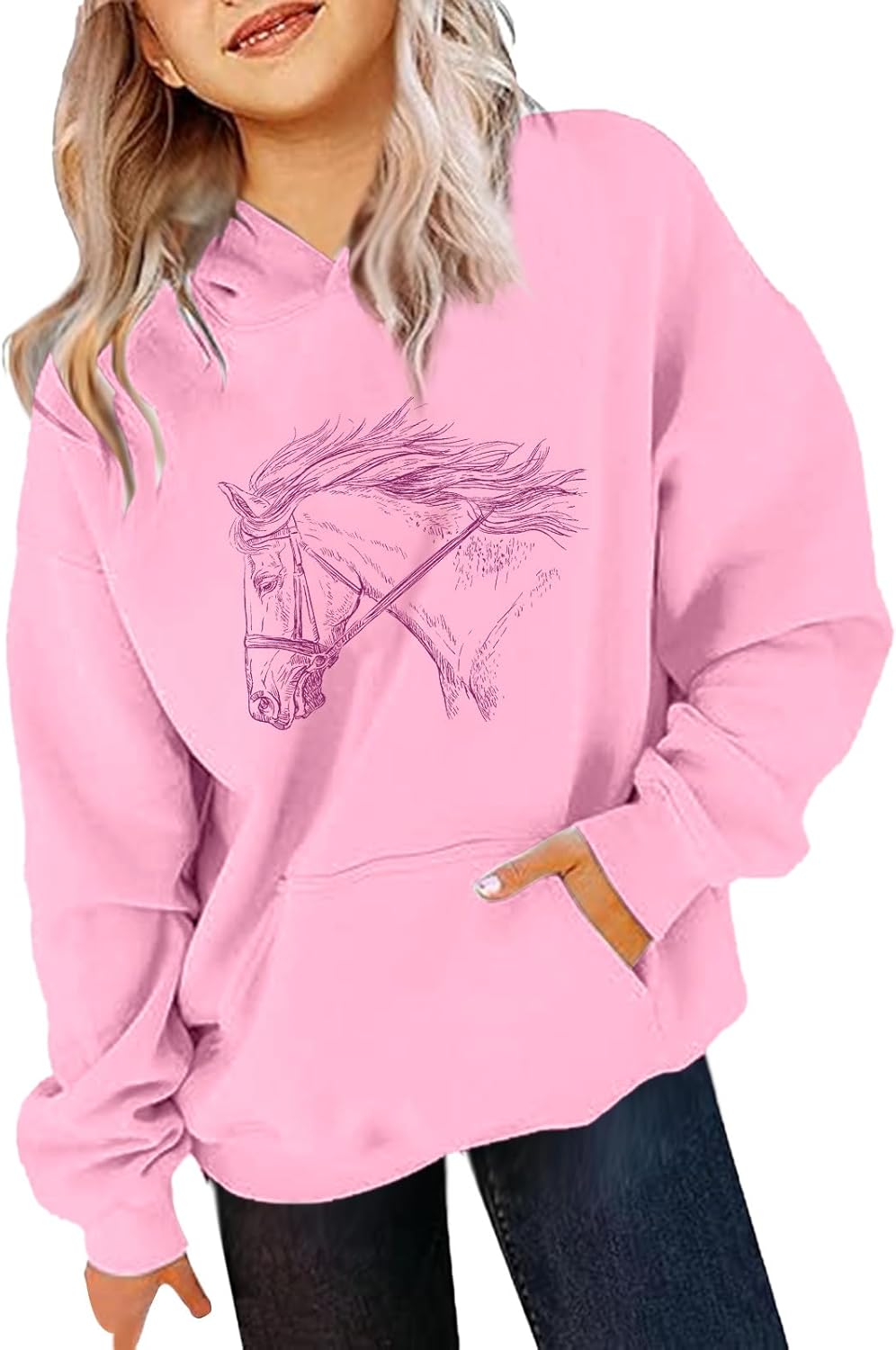 Mädchen Hoodie Mit Baseball-Print - Weicher Kapuzenpullover Für Kinder 1-14 Jahre