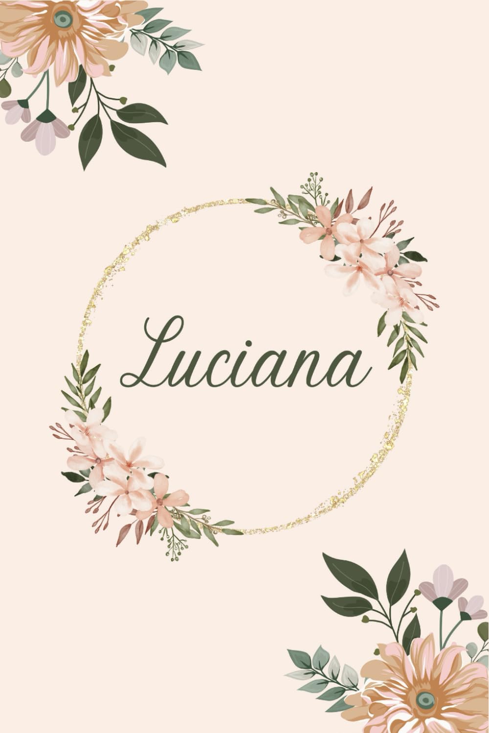 Luciana Notebook: Personalized Name Birthday Gift idea For Mother, Sister, Wife and Daughter, 100 Pages Wide Blank Lined Notebook Journal.