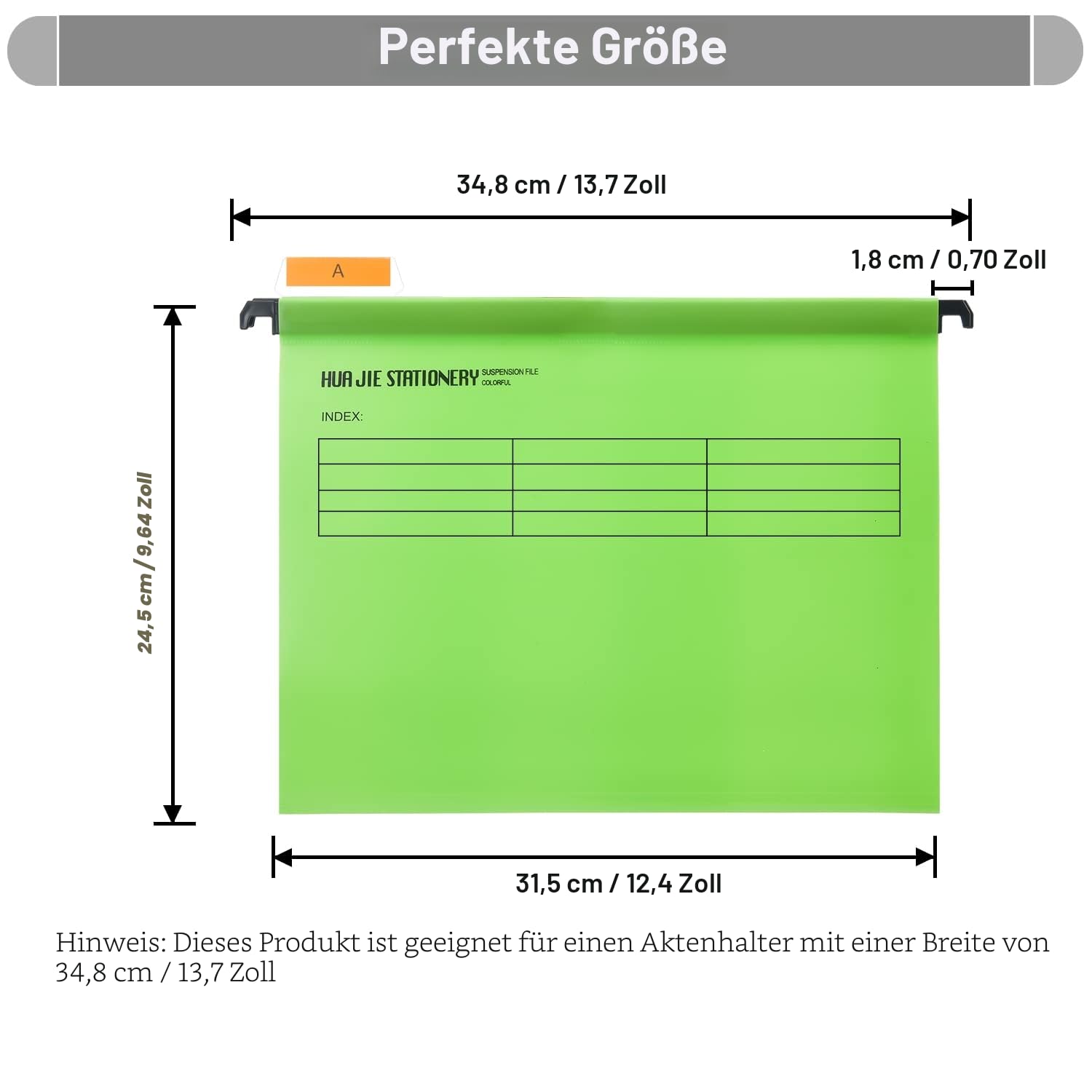 15 Stück PVC-Aktenschrank A4 Hängeregistraturen mit Tabs und Einsätzen für Büro, Schule, Schreibtisch, Aktenaufbewahrung