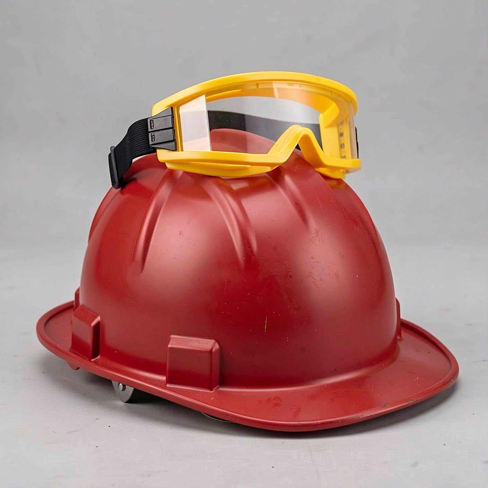 minkissy Feuerwehrschutzbrille PC Gelb mit Staubschutz Spritzschutz und