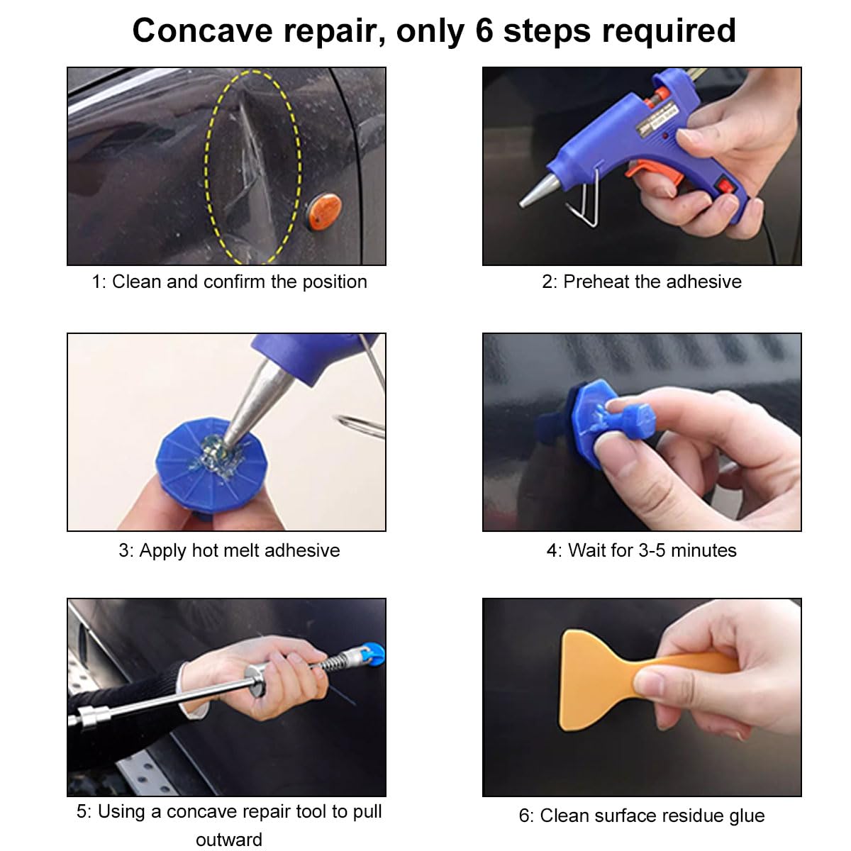 Kit Débosselage Voiture - 19 Pièces - Ventouses Réparation Bosses Sans Peinture - Pour Carrosserie