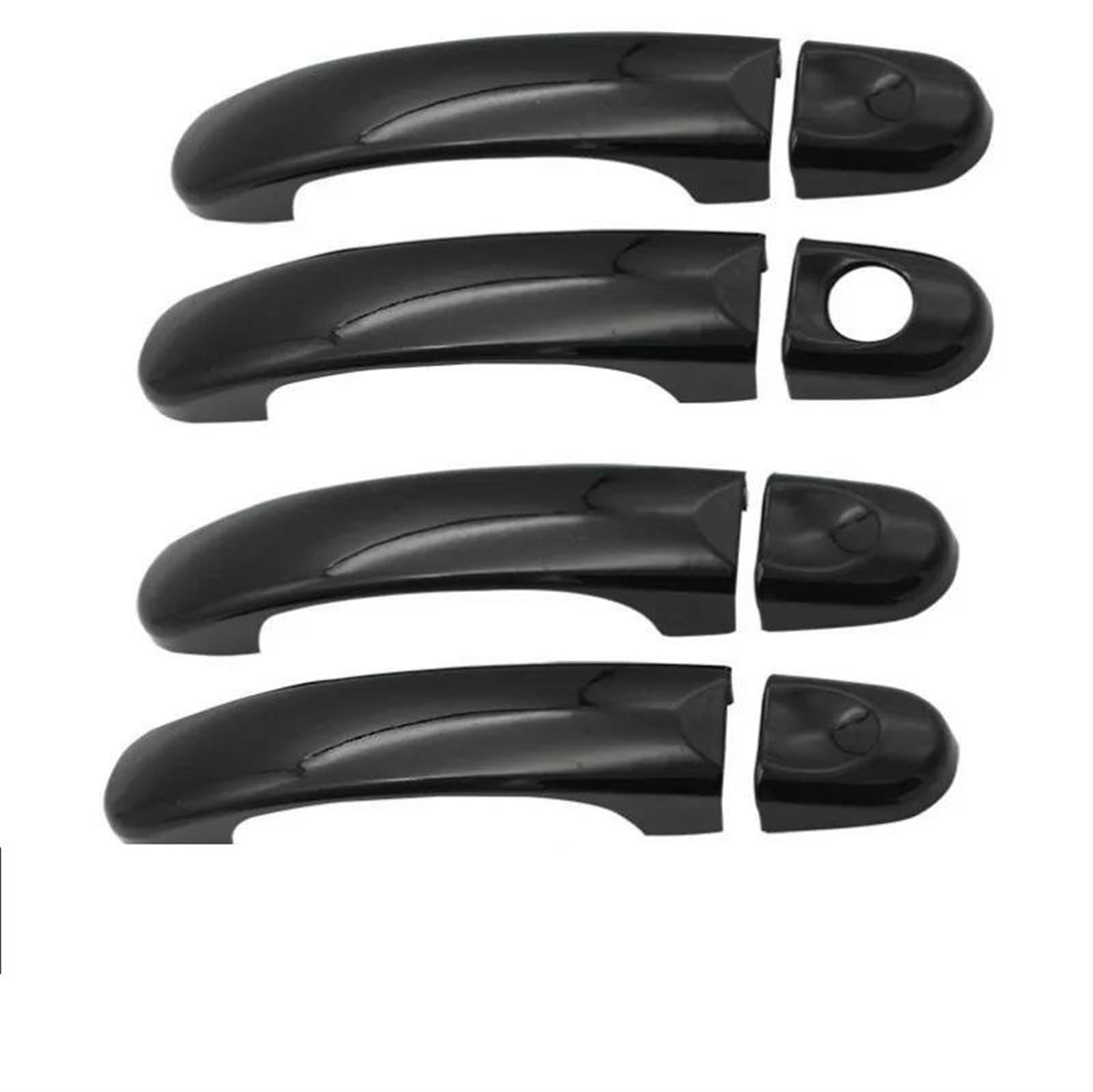NMJLQW Car Door Handle Cover Exterior Trim Decorative Accessories for Touran for Caddy 2003-2015(Black)