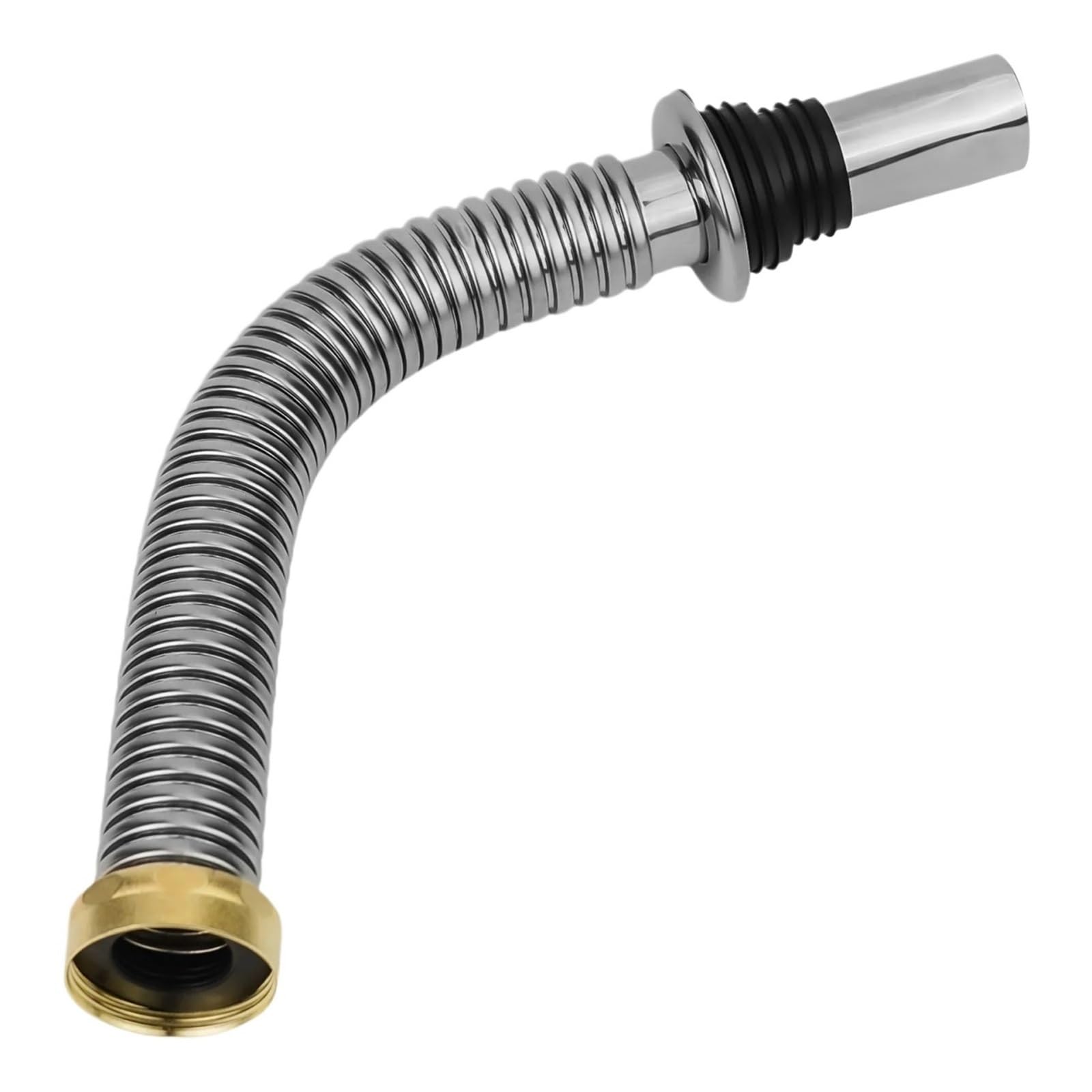 Tuyau de vidange d'évier flexible, siphon de vidange en acier inoxydable 40cm