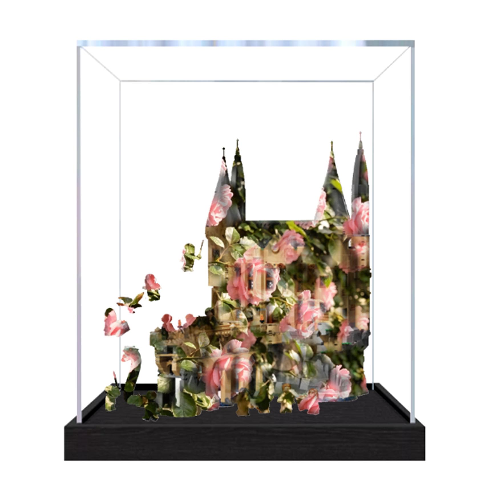 Acrylic Display Case for Le-go 76473 Castle Model, Dustproof Display Box (display box only) (StyleA 3mm)