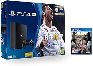 Sony PlayStation Pro (1TB) with FIFA 18 + Call of Duty: WWII (PS4)