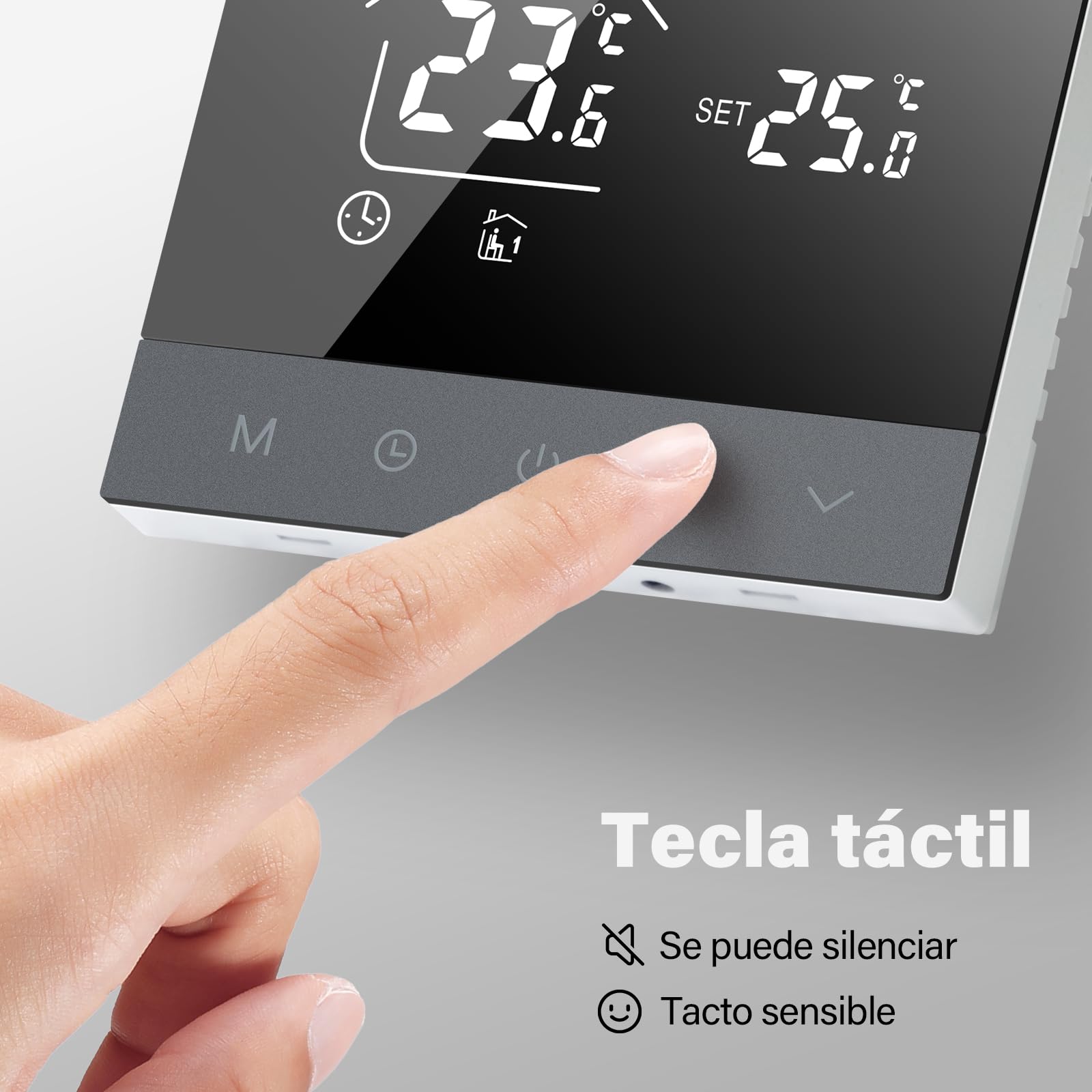 Termostato WiFi de Calefacción por Agua,Tuya Termostatos de Ambiente Digitales Programables Inteligentes con Pantalla Táctil para Calefacción por Suelo Radiante Compatibles con Alexa,Google 3A TS4G