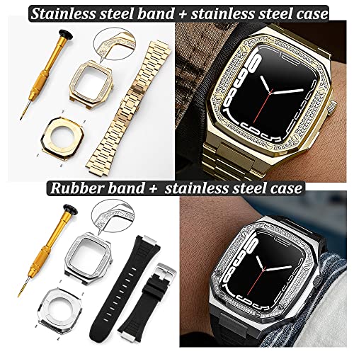 Kit modification diamant pour bracelet Apple Watch en acier inoxydable haut de gamme