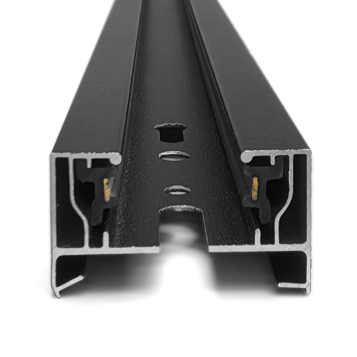 TRAXON LUXPOINT® Carril LED Monofásico 2 Metros 2 Hilos Negro – Riel para Focos (Negro, 2 metros | monofásico)