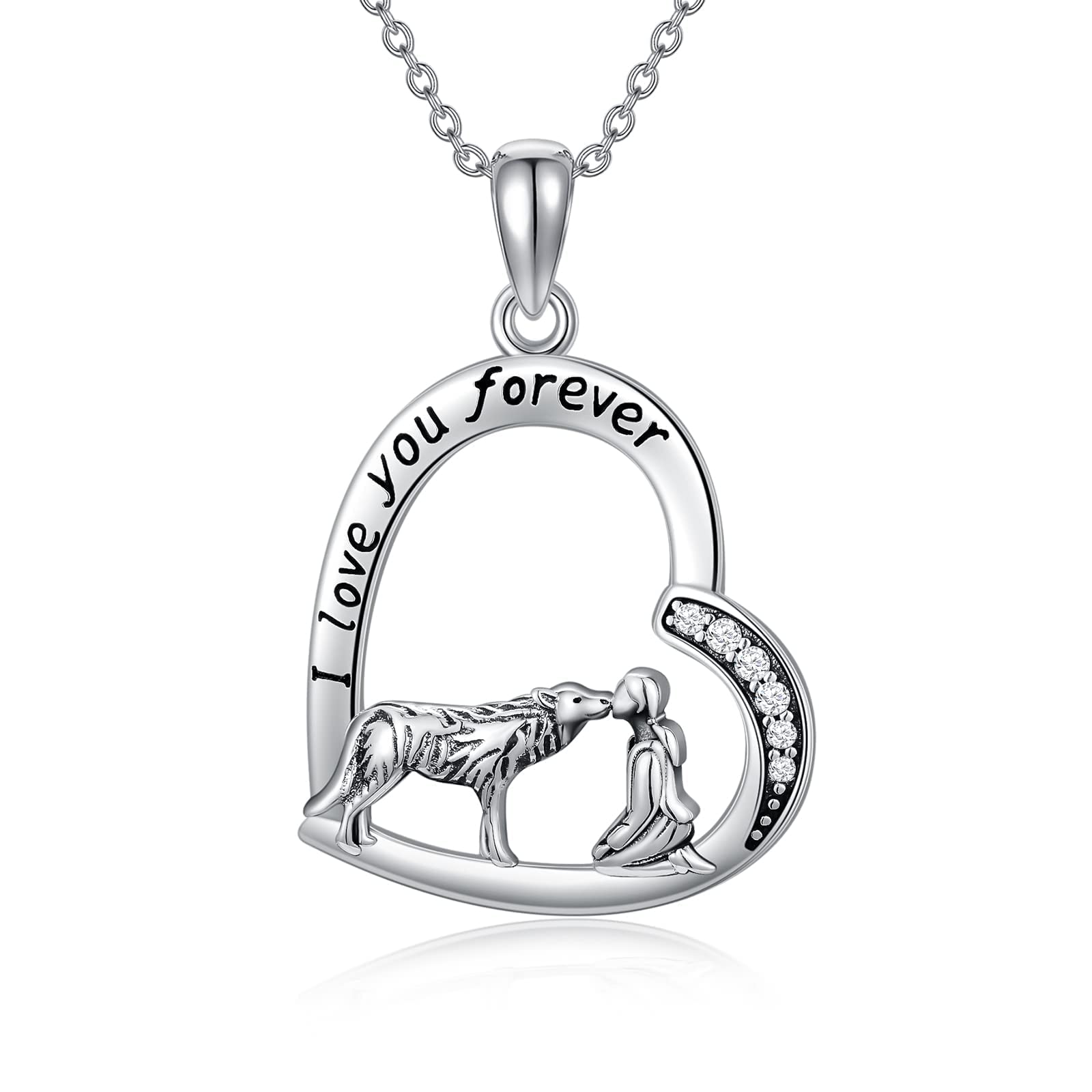 Collana con amuleto del lupo ululante, collana con spirito del lupo in argento, gioielli nordici con lupo, regalo di gioielli a tema avventura per lui - Italia