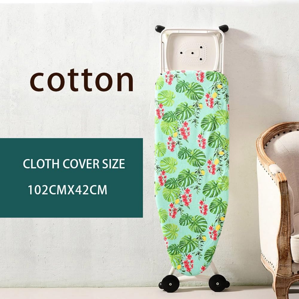 Funda Acolchada para Tabla de Planchar de 94 x 33 cm de Grosor, Resistente a Quemaduras, de algodón, fácil de Instalar (Verde)