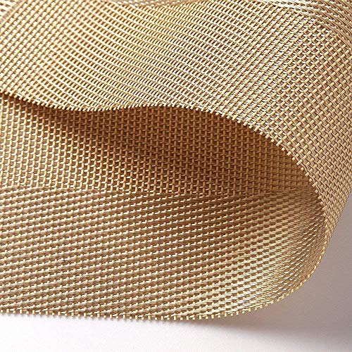 Image of YELONA Dining Table Placemats and Runner Set - Heat Resistant, Washable, Stain Resistant Mats - Woven Vinyl Plastic - Easy to Clean-(45x30 cm 4 Placemats, 180x30 cm 1 Runner)-Ideal for Stylish Dining