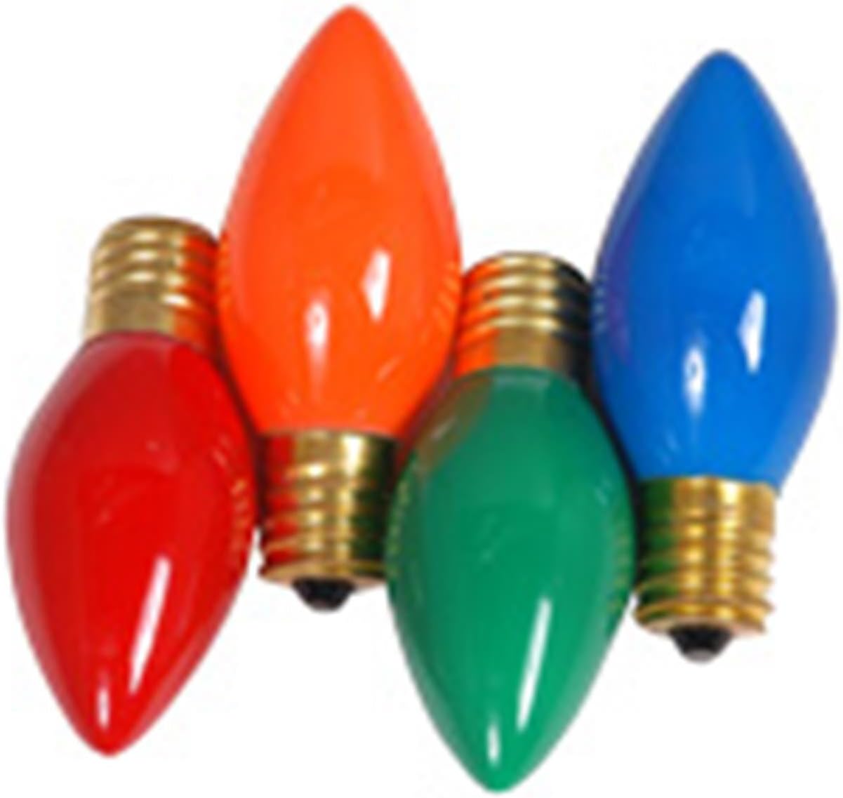 7 Watt Ceramic Orange C9 Light Bulb/Intermediate Base/Incandescent