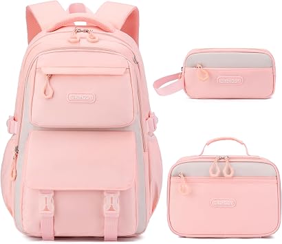 Girls Backpack,Kids Backpack for Teen Girls School Bookbag for Elementary Primary High School A-Pink
