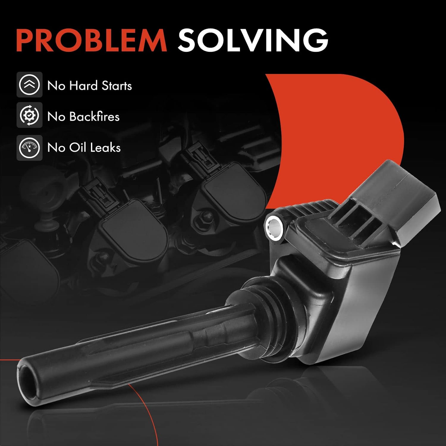 A-Premium Engine Ignition Coil Packs Compatible with Volkswagen Jetta 2013-2019 Audi A3 Sportback e-tron 2016-2018 1.4L Electric/Petrol 4-PC Set