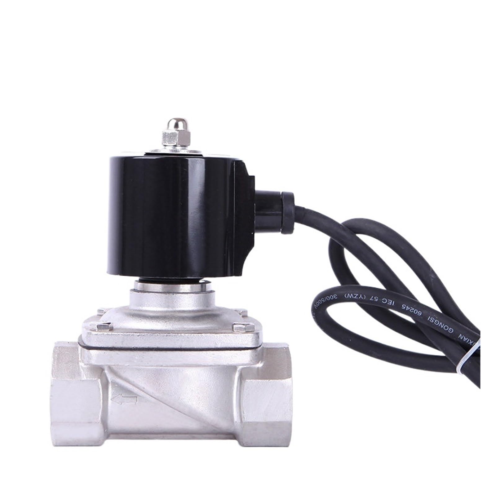 Électrovanne sous-marine 380V AC étanche IP68 pour tuyau eau en acier inoxydable