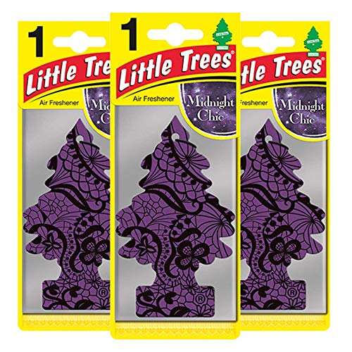 LITTLE TREES LTZ075 Ambientador Midnight Chic Fragancia 3 Unidades, Juego de 3