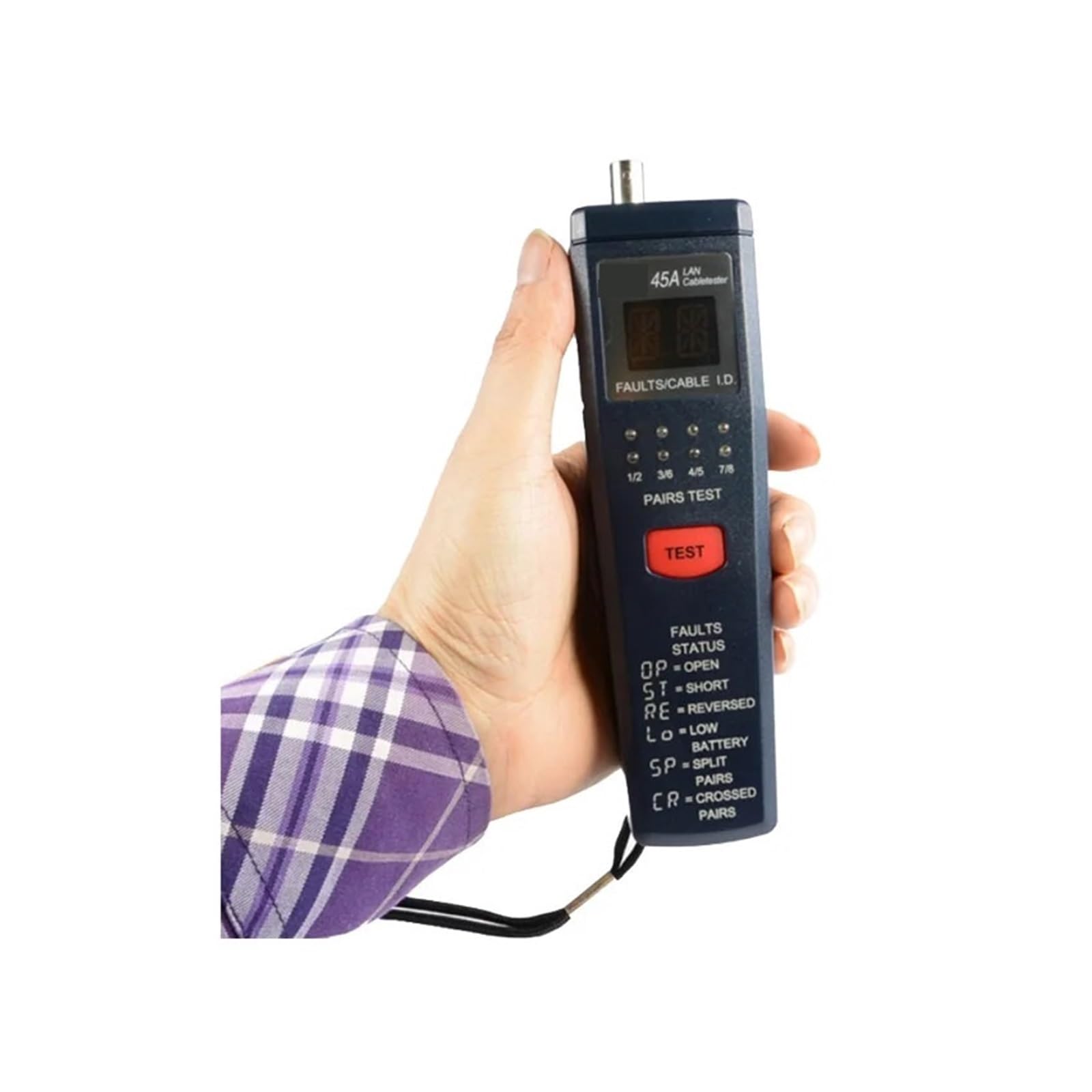 TES-45A Tester Kabla LAN/sieciowego CAT-5 Do Otwartego, Krótkiego, Odwróconego, Skrzyżowanego Podziału Dokładna Szybka Diagnostyka