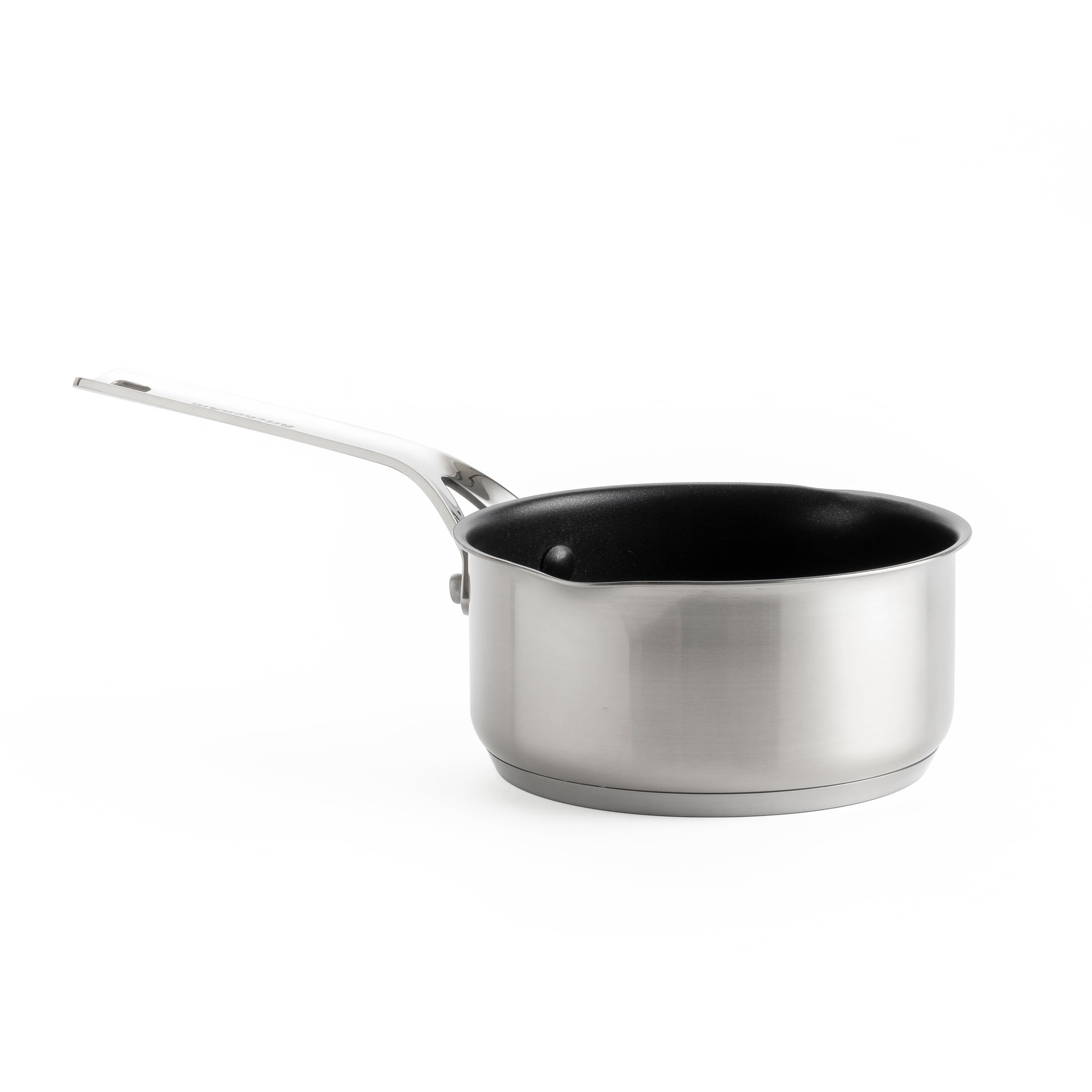 KitchenAid Stainless Steel PFAS-Free Ceramic Non-Stick 16 cm/1.5 Litre Saucepan, Clad, Induction, Oven Safe, Silver