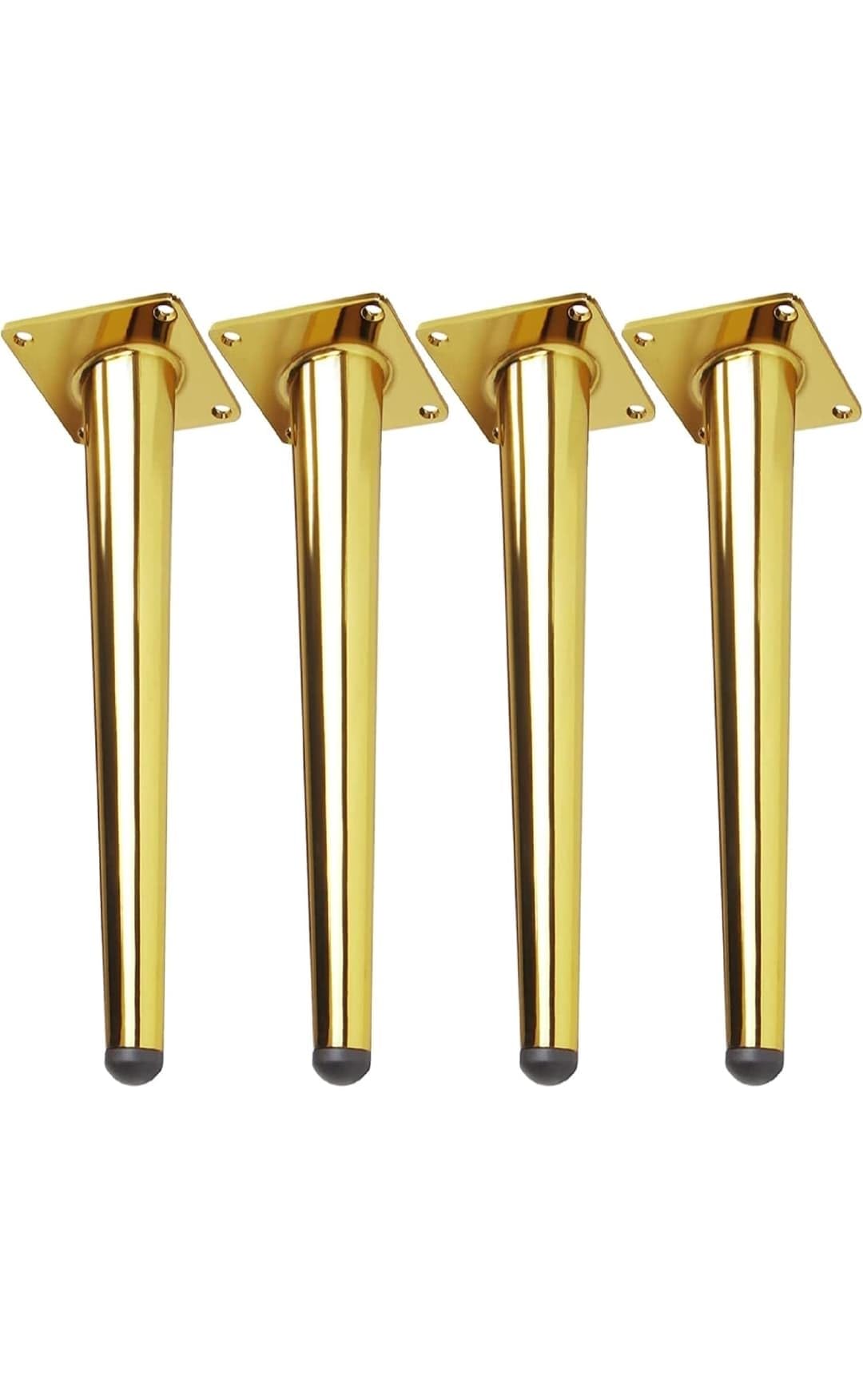 8 Inch Cone Shape Sofa Legs Set of 4 – Heavy Duty Metal Furniture Legs, Modern Tapered Design, Rust Proof, Easy Installation for Sofa, Bed, Table (Gold/Black)-image-43