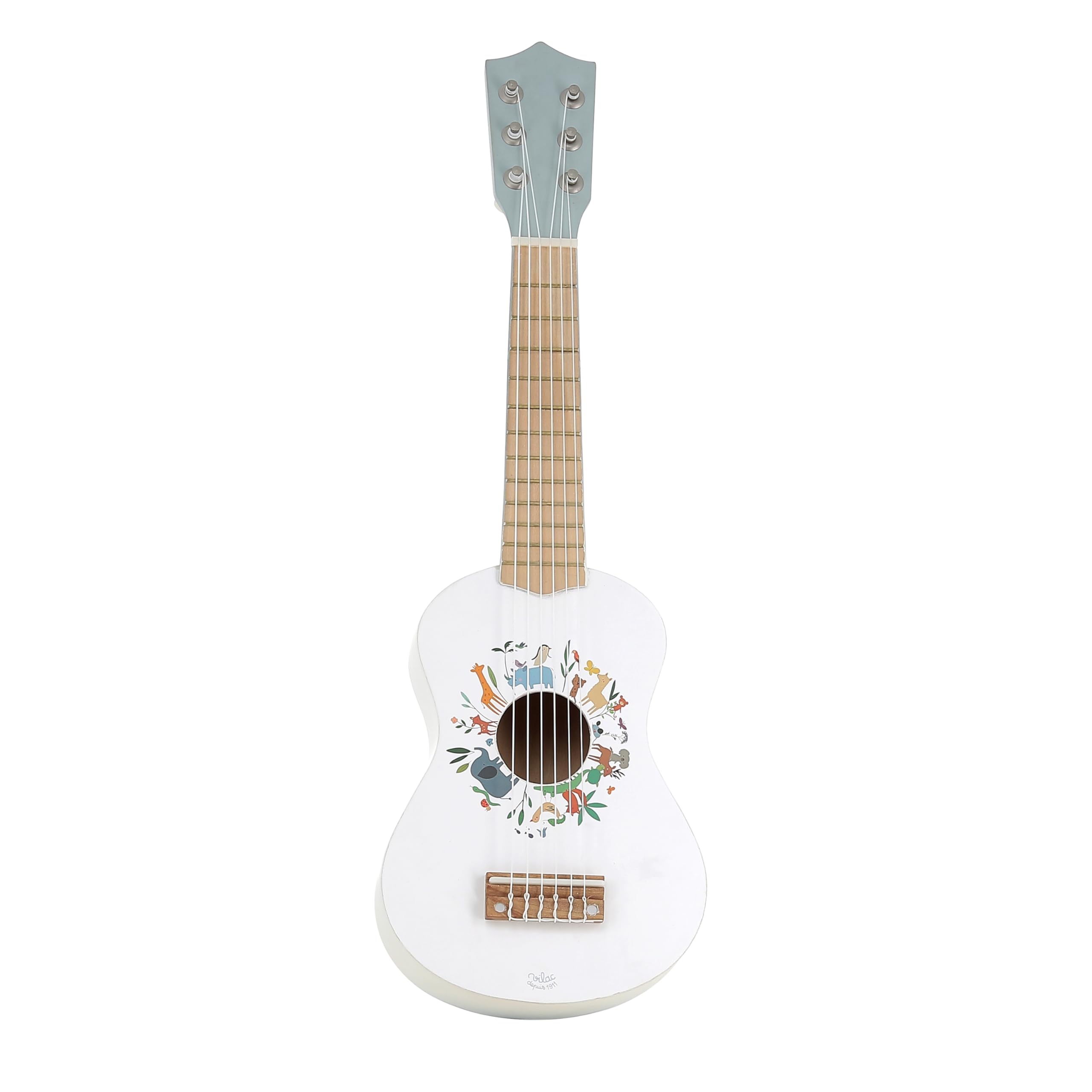 Chitarra gli Animali del Mondo Sarah Betz 6 Corde per Bambini dai 3 Anni | Illustrazioni animali colorate | strumento musicale in legno | sviluppa risveglio musicale e creatività | idea regalo oggi