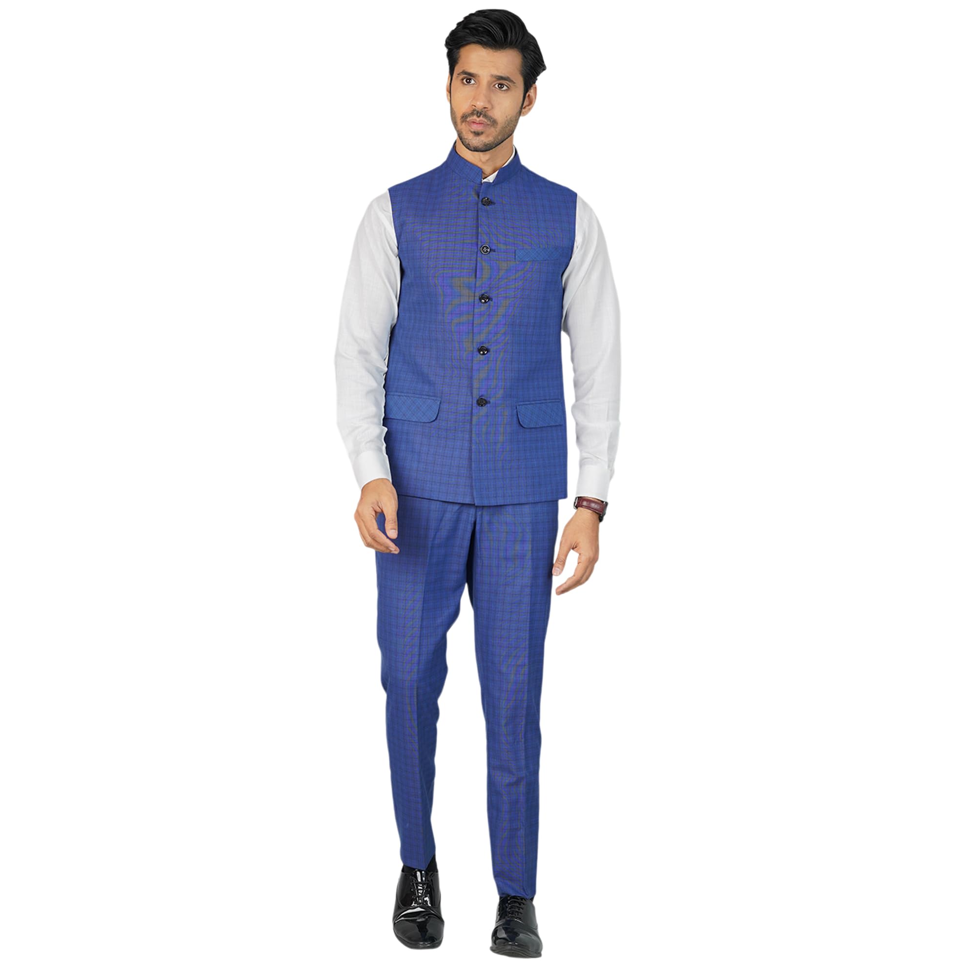 wintage Men's Poly Viscose Vest and Trouser Set-picture-40