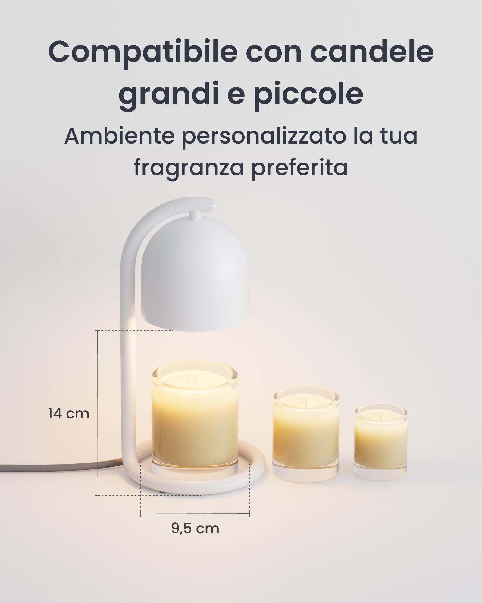 SwitchBot Lampada Scalda Candela Intelligente con Confezione Regalo, Scaldacera per Candele Compatibile Matter per Apple Home e Alexa, Timer e Dimmer Lampada Profumata per Regali di Casa Nuova, Bianco