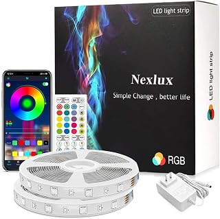 Nexlux 100ft Led Strip Lights, Hassle-Free App Quickly Install Music Syn...