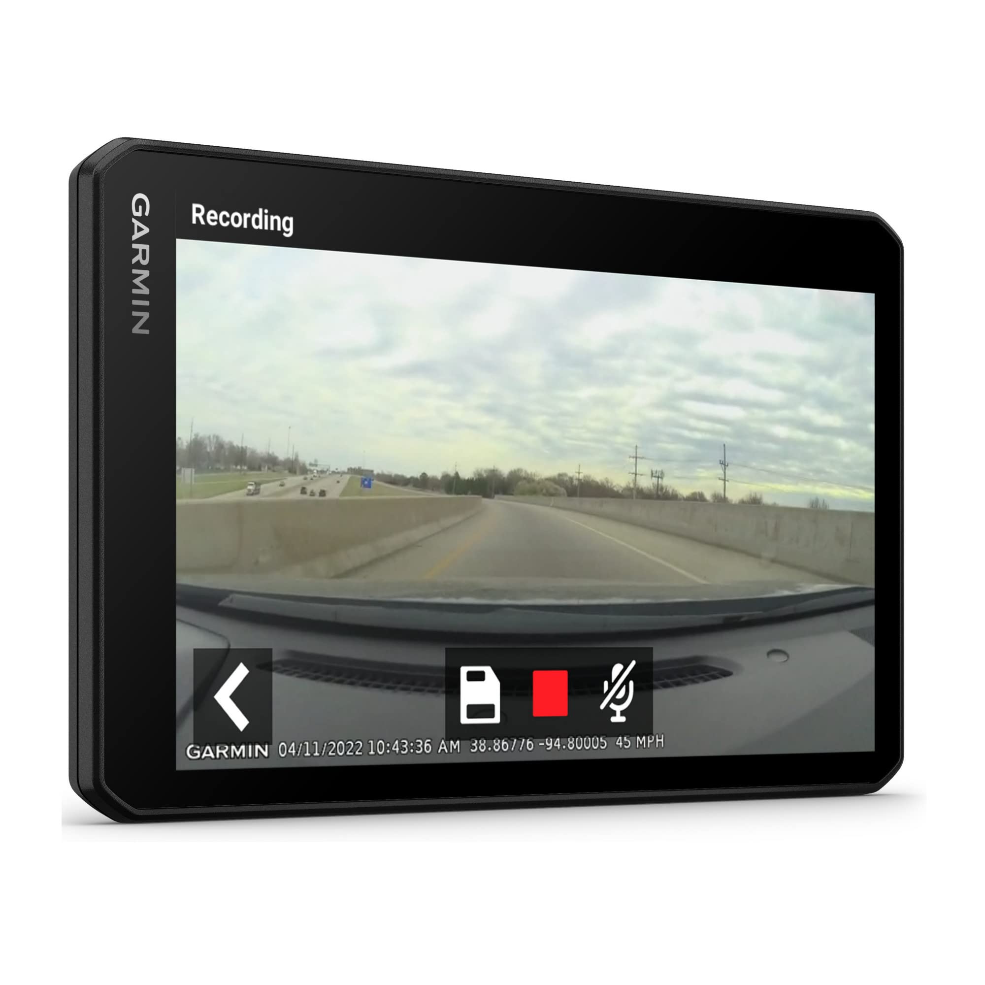 Garmin DriveCam™ 76, Large, Easy-to-Read 7” GPS car Navigator, Built-in Dash Cam, Automatic Incident Detection, High-Resolution Birdseye Satellite Imagery