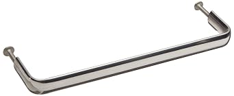Sugatsune KC-S 316 Stainless Steel Pull Handle, Mirror Finish, Threaded Holes, Oval Grip, 5" Center To Center, 1-3/16" Projection Pack of 1