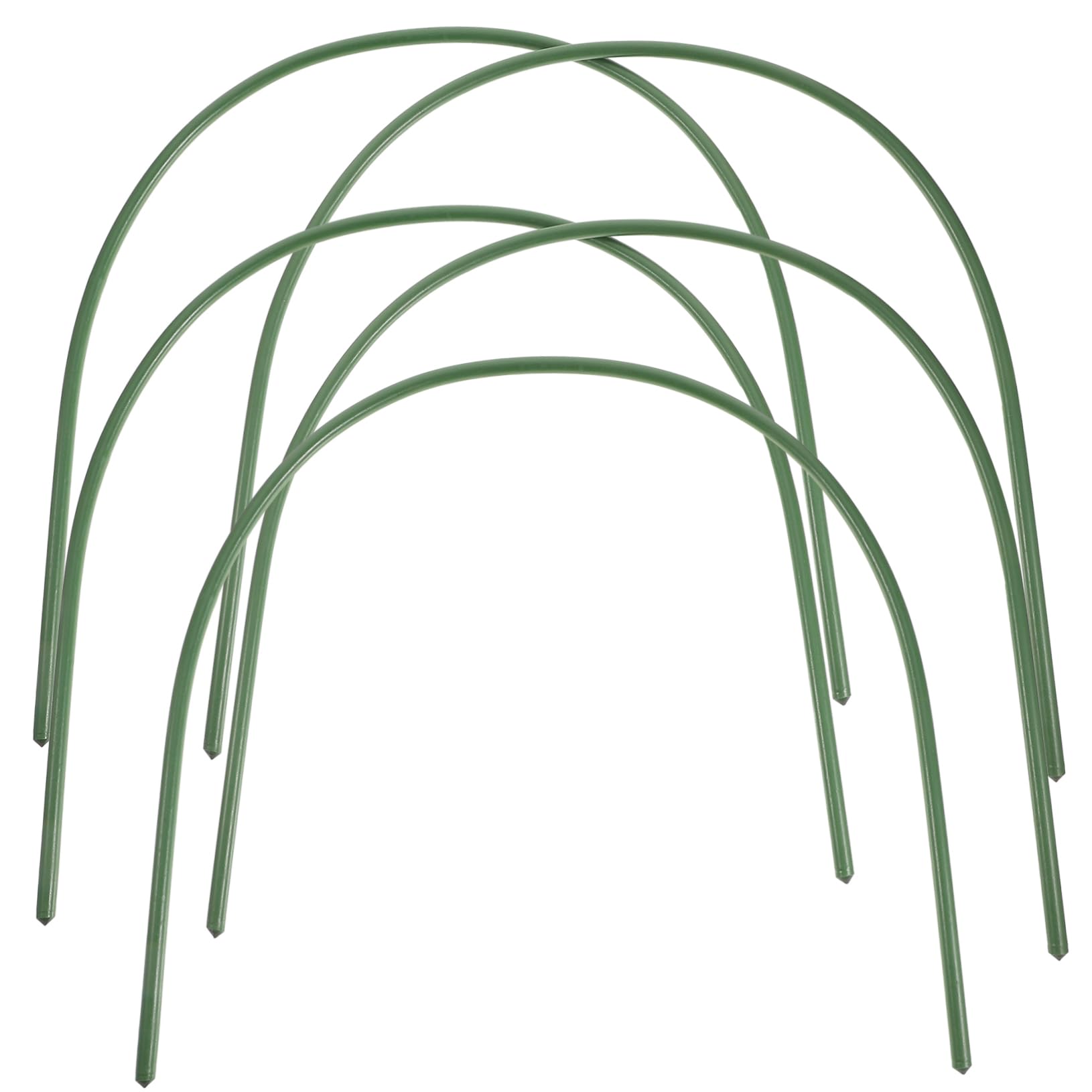BESPORTBLE 5pcs Arch Shaped Garden Hoops Green Plastic Coated Steel Supports for Plants Frost Protection and Mini Greenhouse Use with Reusable Sturdy Design Style