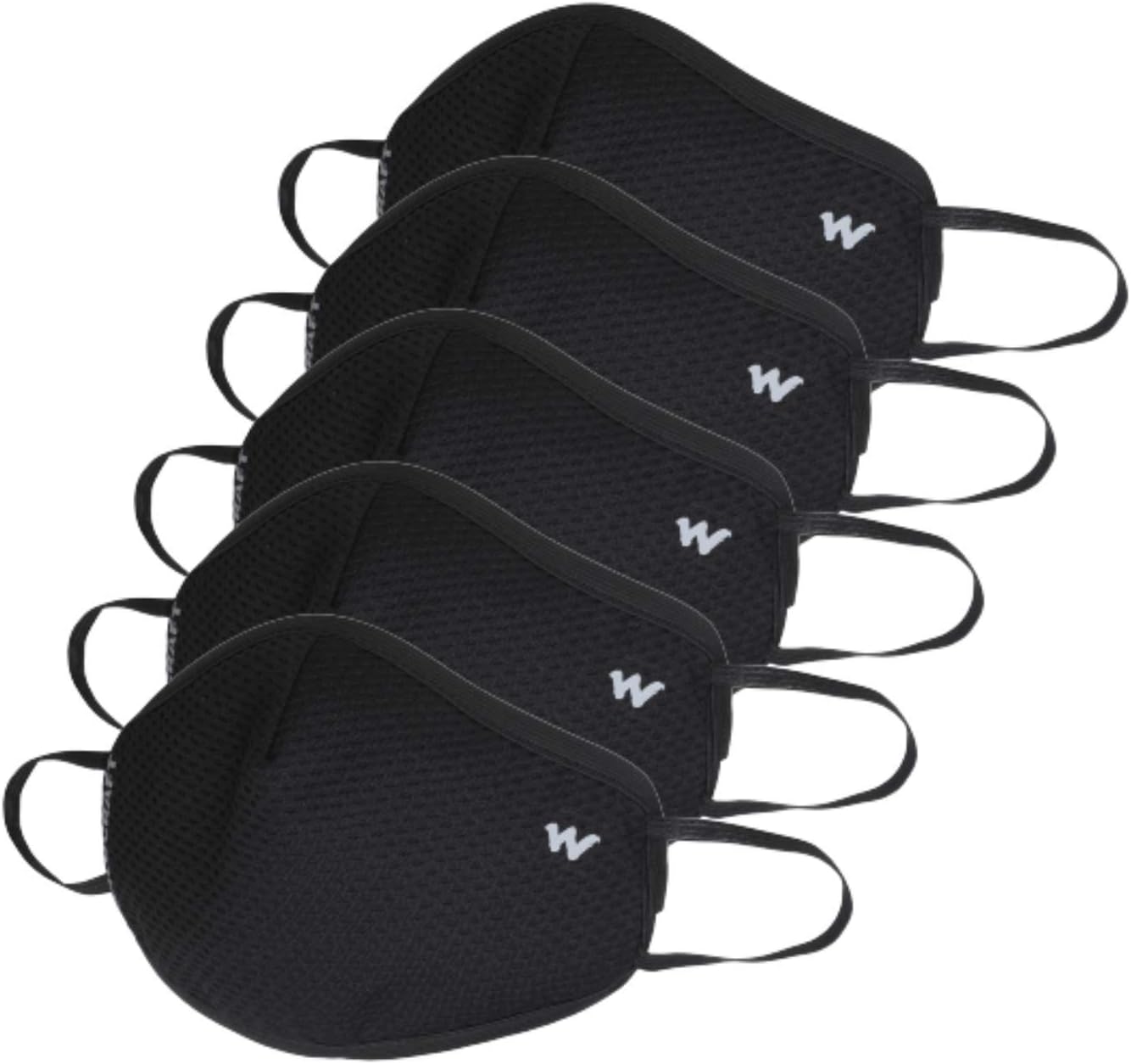 Wildcraft Unisex-Adult Polyester SUPERMASK W95+ Reusable Outdoor Respirator 5P : Popcorn : BLK_Anthra : L (8903338297932 (Pack of 1))