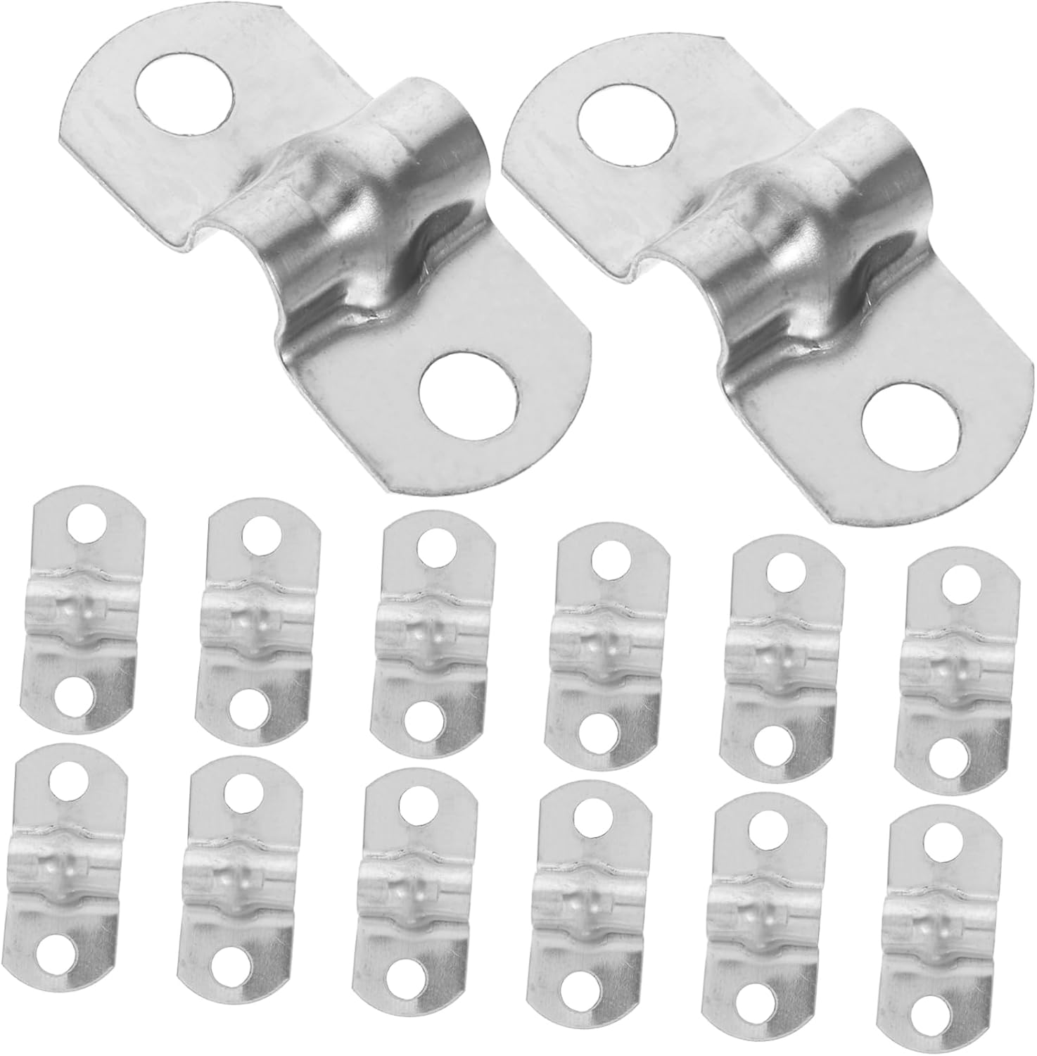 50pcs Stainless Steel u Shaped Pipe Clamps Bracket for Securely Fixing Pipes and Cables Easy Installation Rigid Strap Clamps