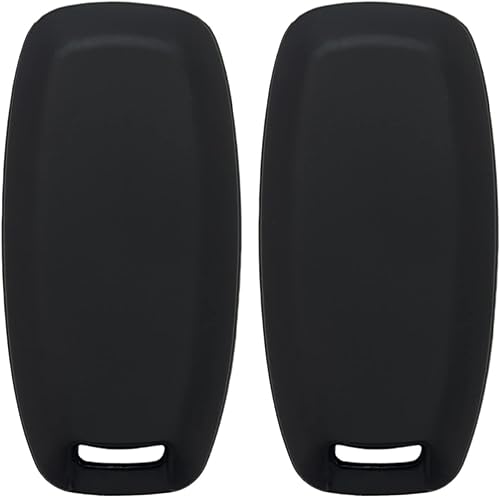 Miniatura 2 de Funda de goma de silicona para llavero compatible con Nissan Pathfinder Rogue Kicks (4 botonesarranque remoto, negronegro)