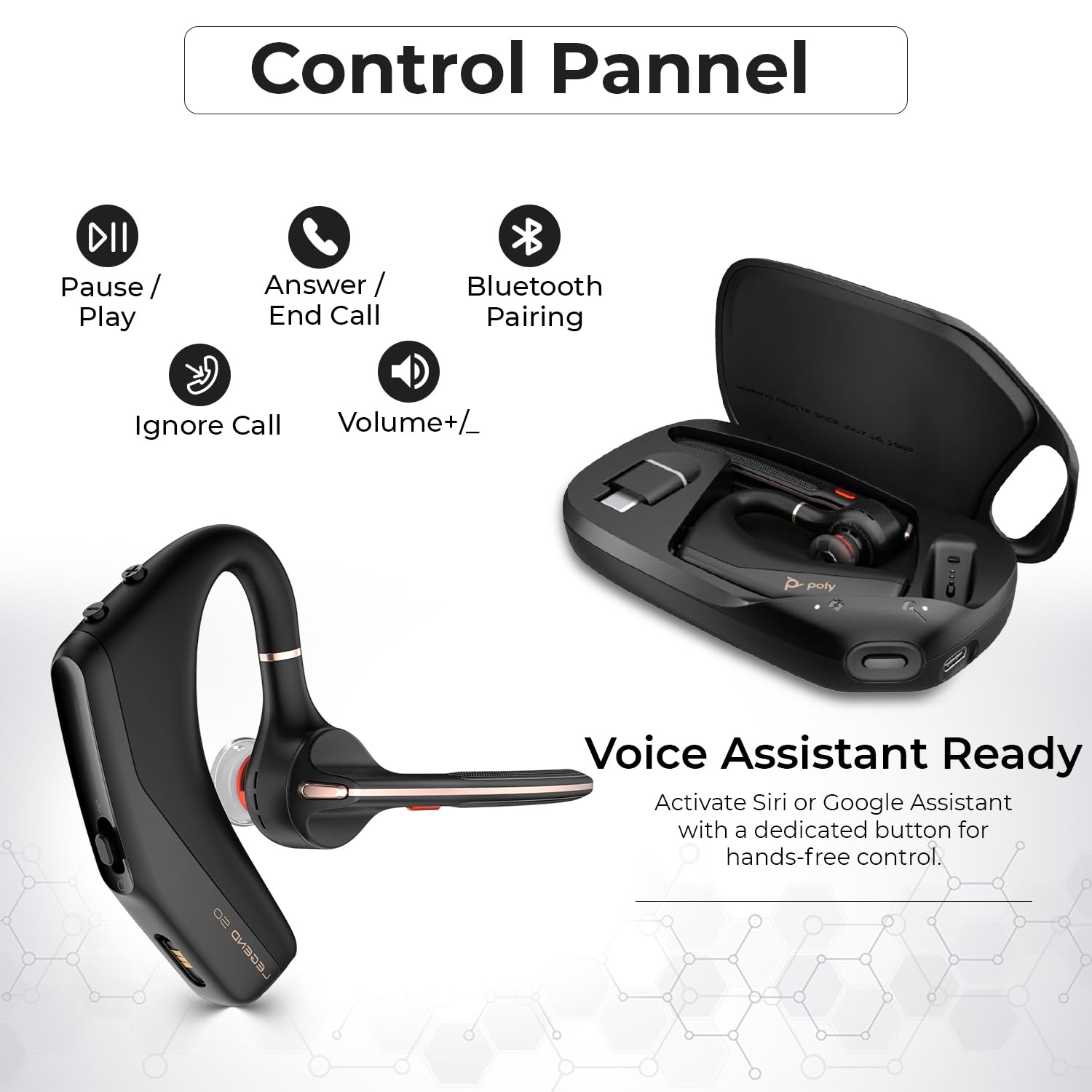 Amazon.co.jp: Poly Legend Voyager 50-UC Bluetoothヘッドセット用