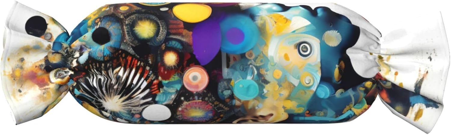 Artificial Intelligence Brain Print Candy Cylindrical Comfortable Pillow Throw Pillows Home Decor Easy Maintenance