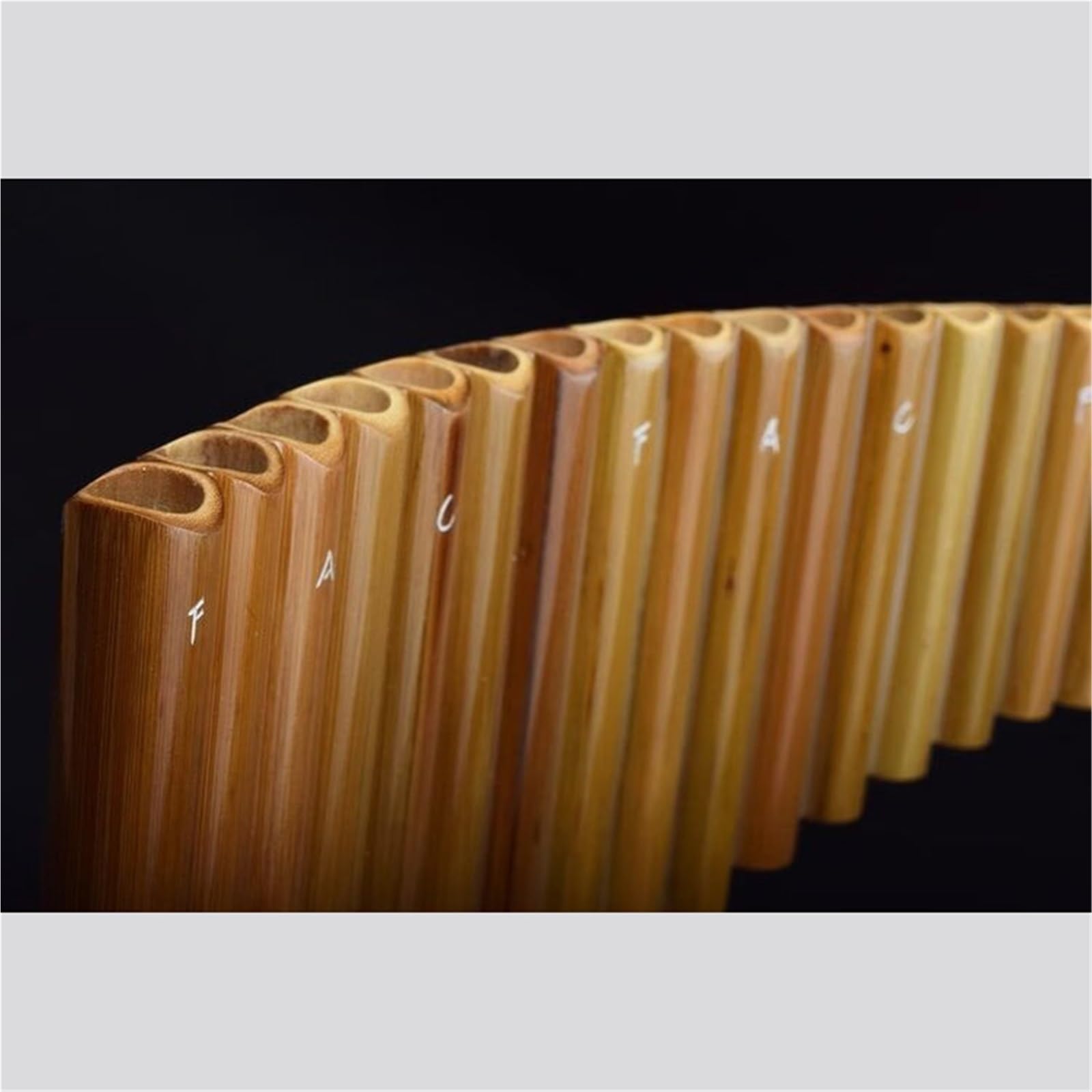 Pan Flute Instrument Bitter Bamboo Pan Flute Instrument 22 Pipe Beginner Adult Playing Pan Flute (left Hand Bass Long Pipe)(F)