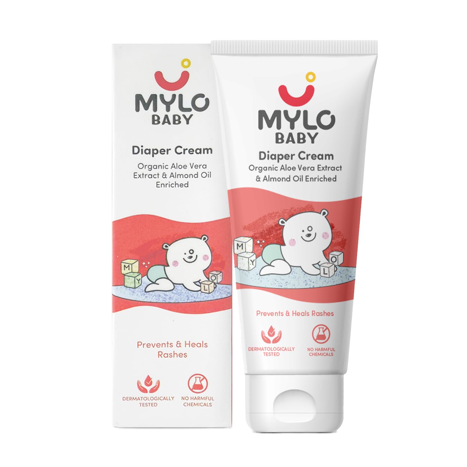 Baby Diaper Rash Cream 50gm | Prevents and Heals Rashes | With 15% Zinc Oxide | Care with Aloe Vera, Almond Oil & Vitamin E