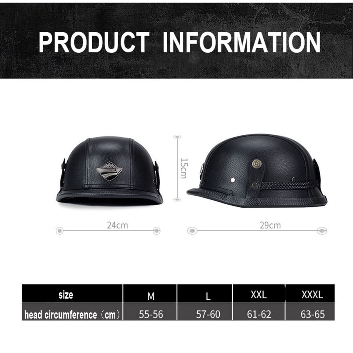Half Shell Helmet Open Face Helmet Vintage German Style With Goggles Cruiser Chopper Scooter Moped Retro Jet Helmet, Adult Men And Women, DOT ECE Safety Approved,Leather-S55-56cm - View #6