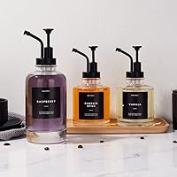 Vista 6 de Dispensador de jarabe de café MoliMoli - Botella de vidrio con bomba, 11.8 oz 350 ml, Juego de 2, Bomba negra mejorada