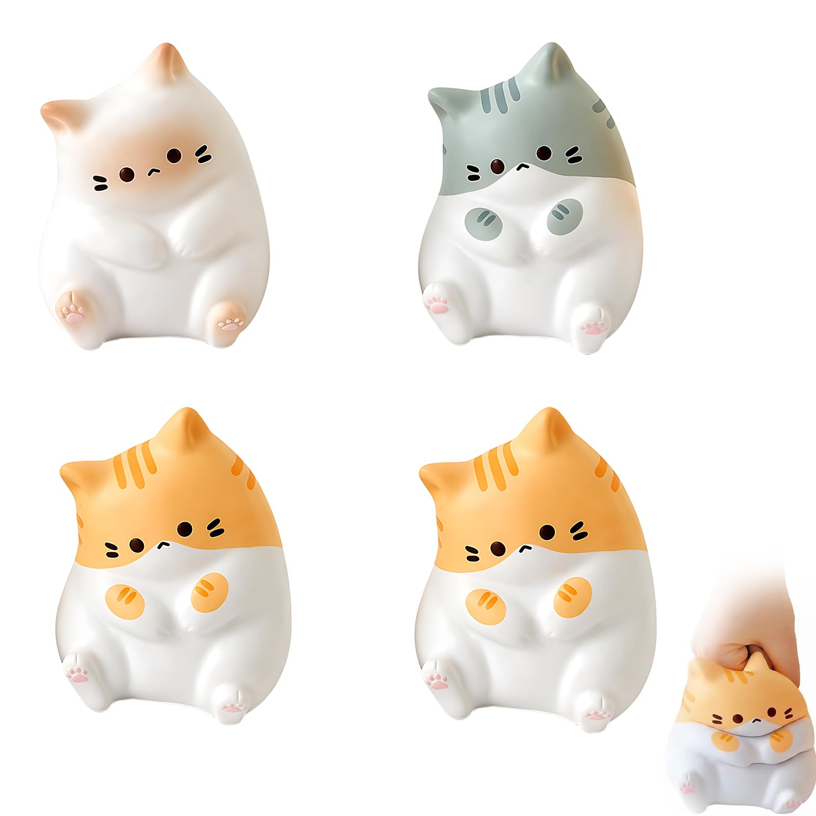 4PCS Cute Cat Squishy